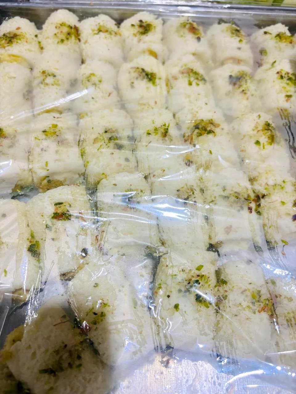 White mithai presentation at a Caterio event