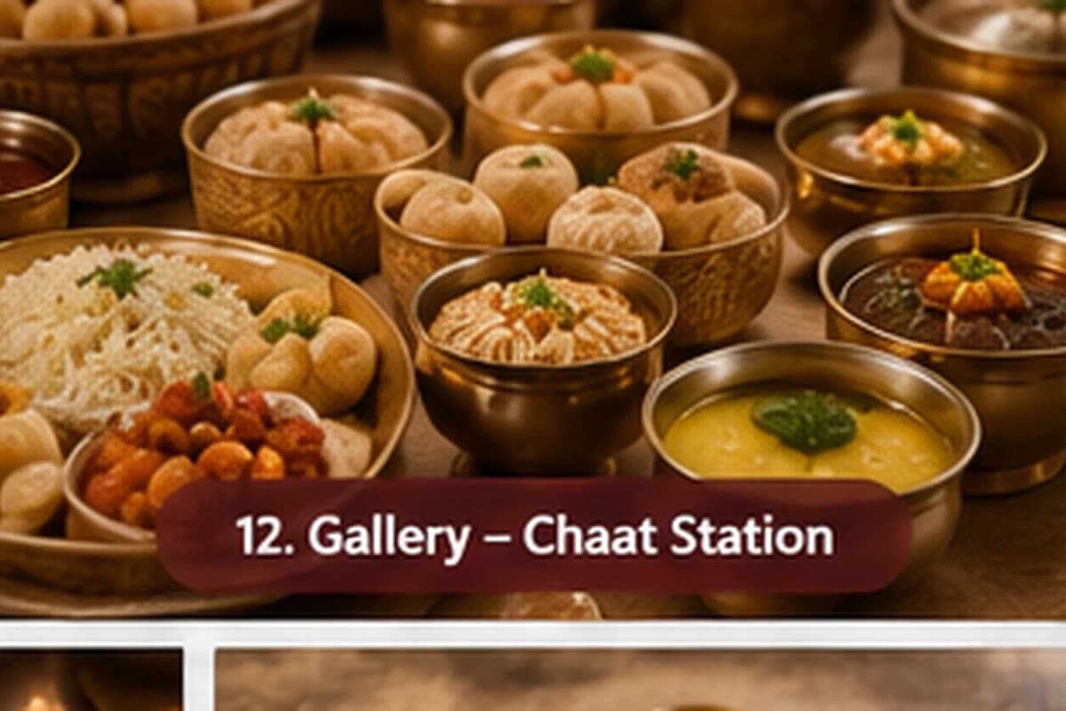 Premium chaat station for future Delhi catering service