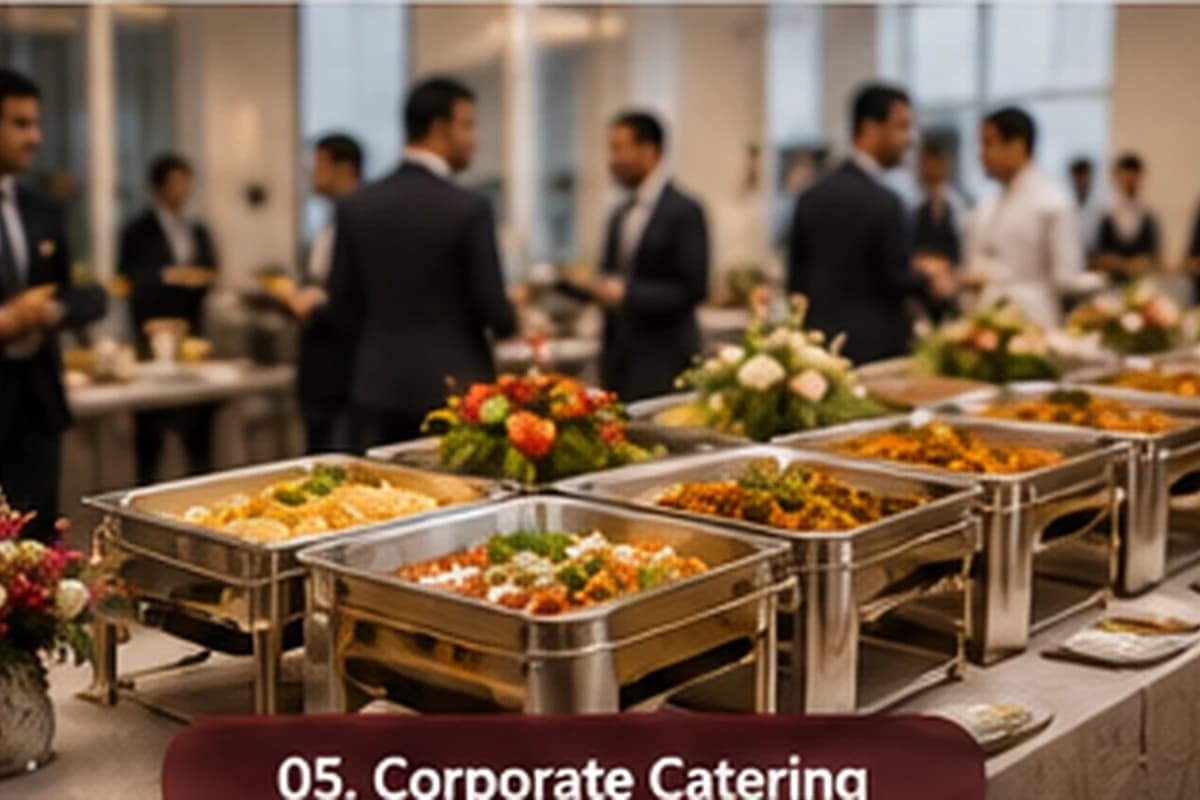 Corporate catering buffet setup in Prayagraj